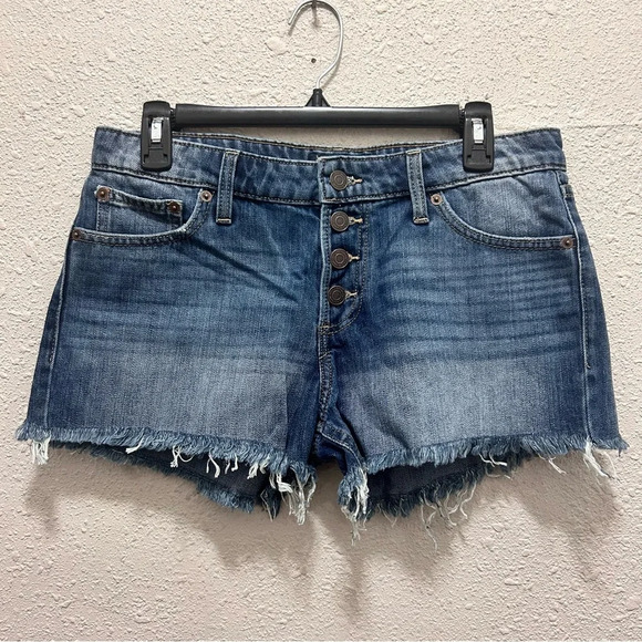 Lucky Brand The Cut Off Denim Jean Shorts New 4/27